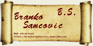 Branko Samčović vizit kartica